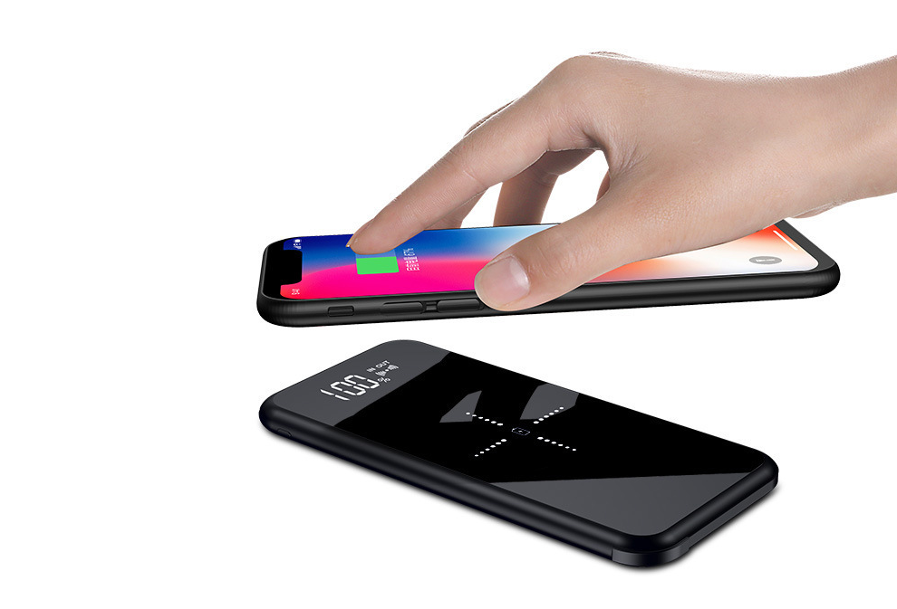 Mirror Wireless Power Bank — Sleek Portable Charger for iPhone & Android