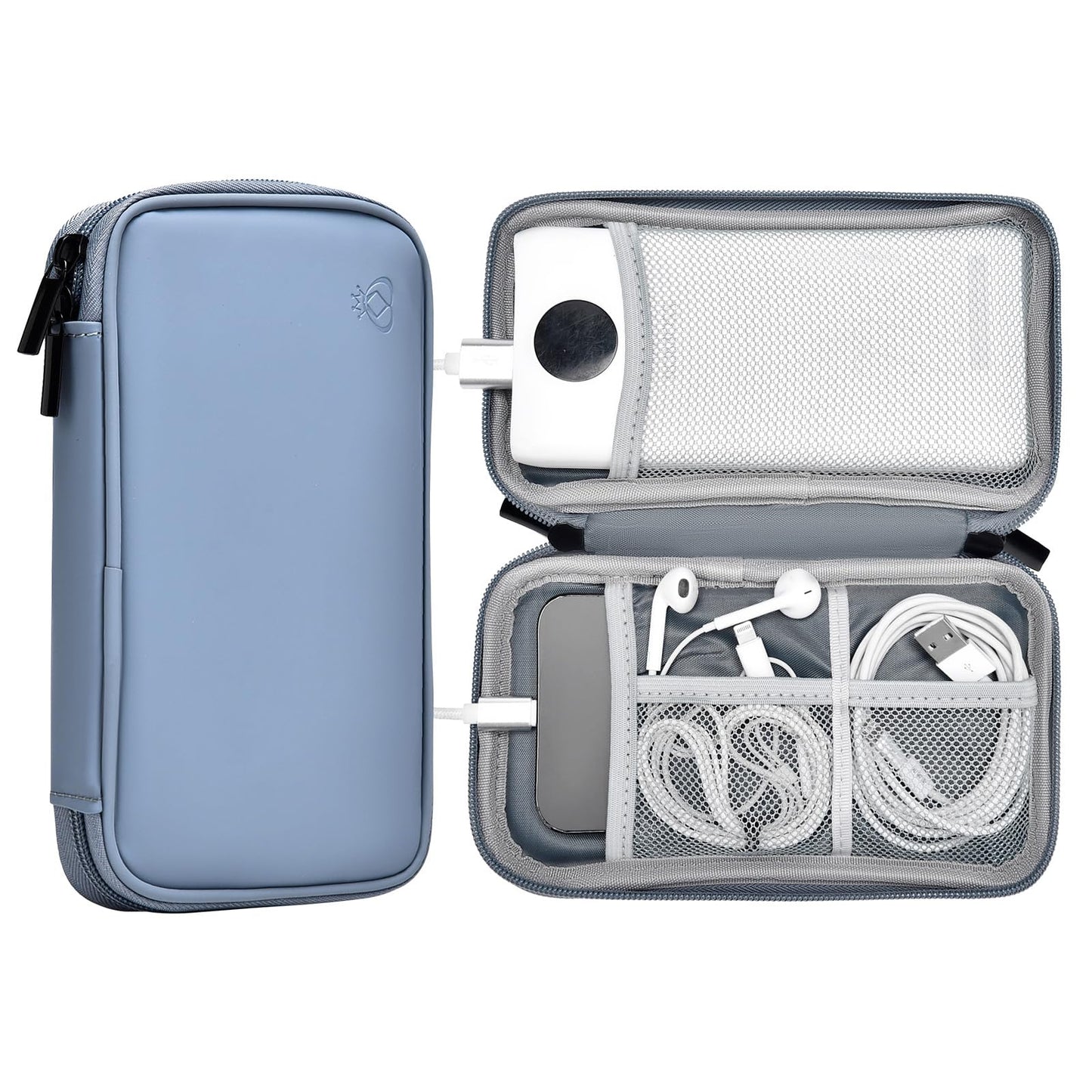 Power Bank Travel Organizer Case — Shockproof Leather Case for Anker, Jackery & More