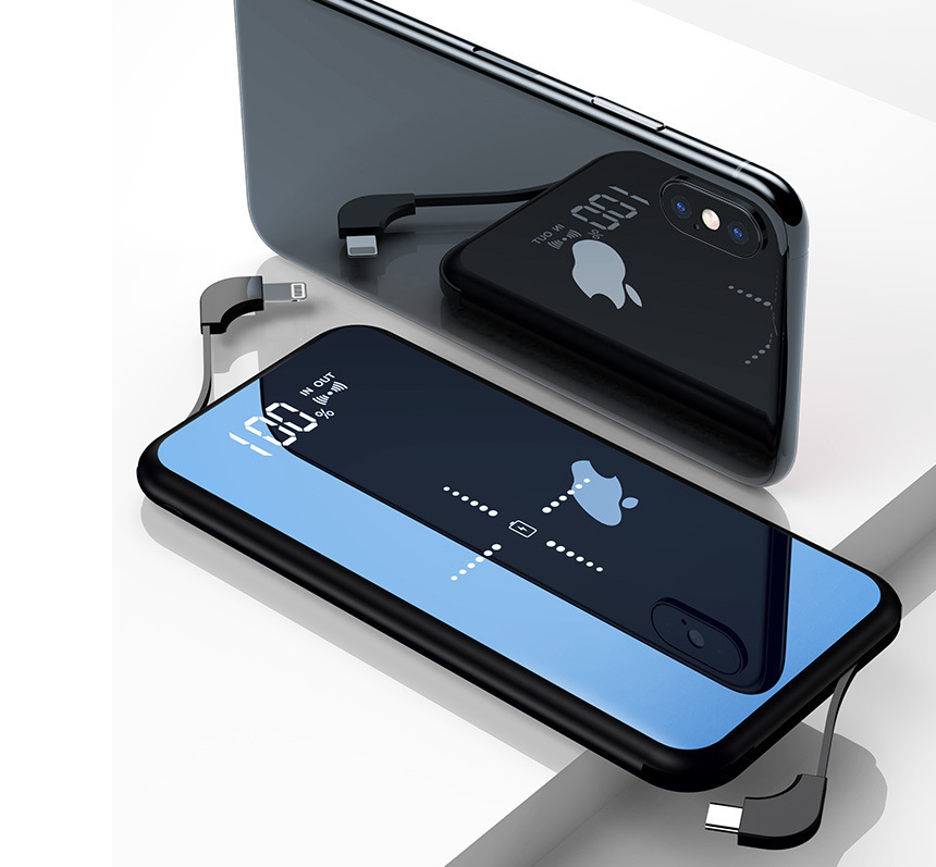 Mirror Wireless Power Bank — Sleek Portable Charger for iPhone & Android